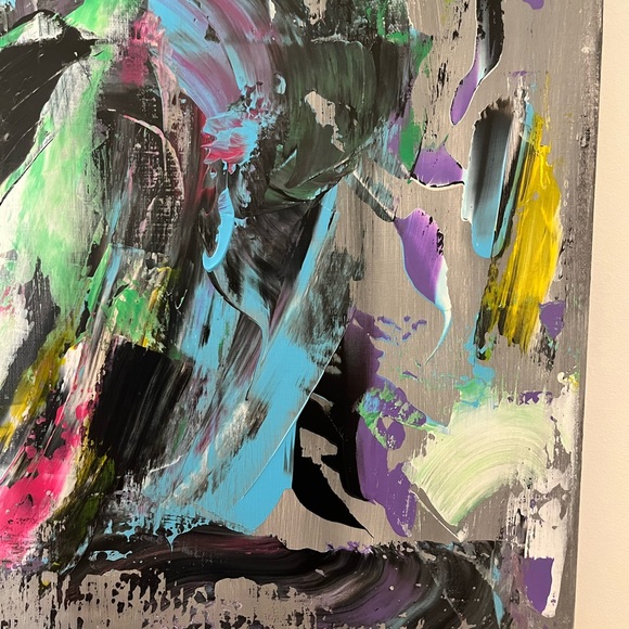 Original acrylic piece titled - Licorice and Taffy - Picture 3 of 9